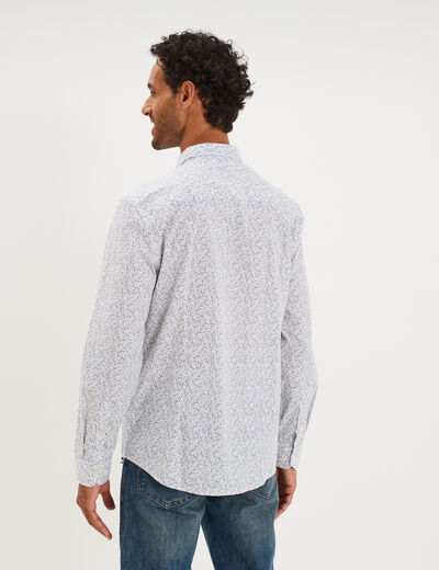 Chemise ajust&eacute;e manches longues multicolore homme