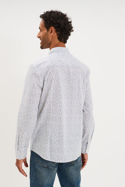 Chemise ajust&eacute;e manches longues multicolore homme