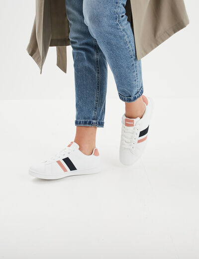 Tennis &agrave; lacets blanc femme