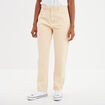 Jeans mom taille haute 7/8ème Creeks jaune clair femme