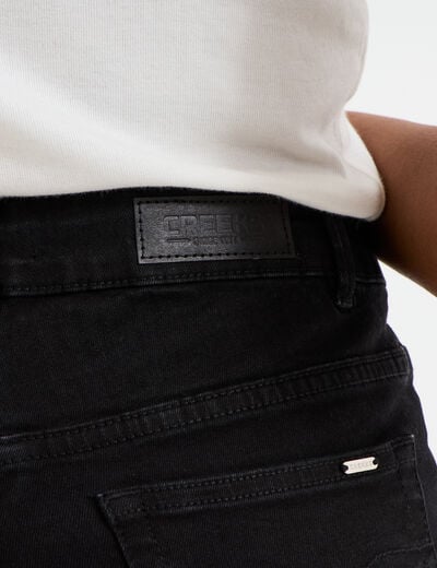 Jeans regular 5 poches coton Creeks denim noir femme