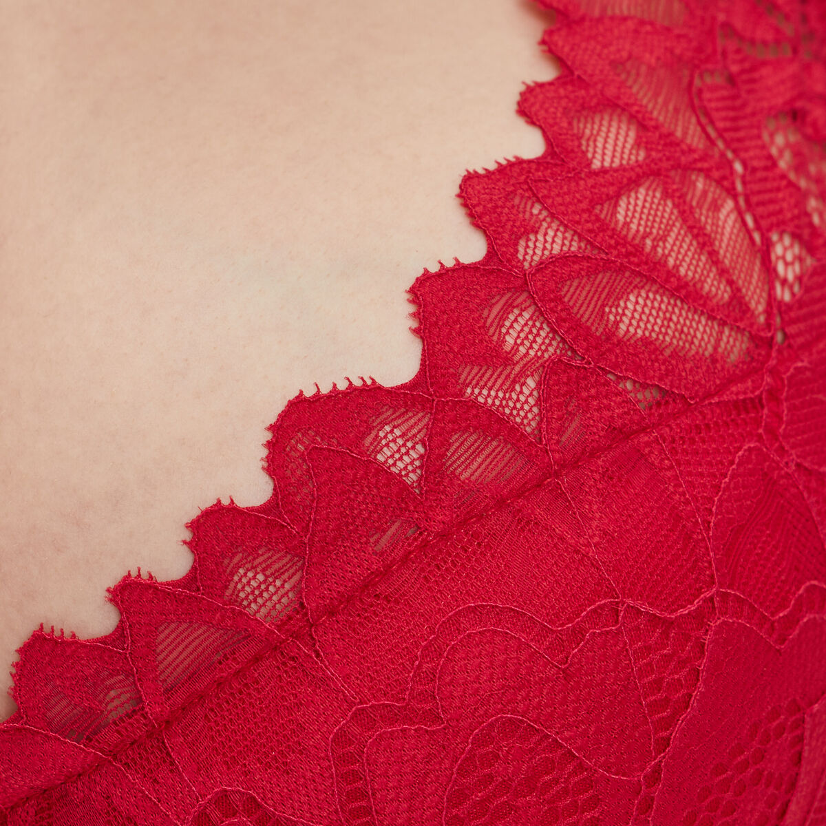 Soutien-gorge foulard à coque rouge femme