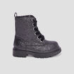 Bottines à paillettes crantées noir fille