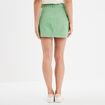 Jupe courte trapèze coton vert fluo femme
