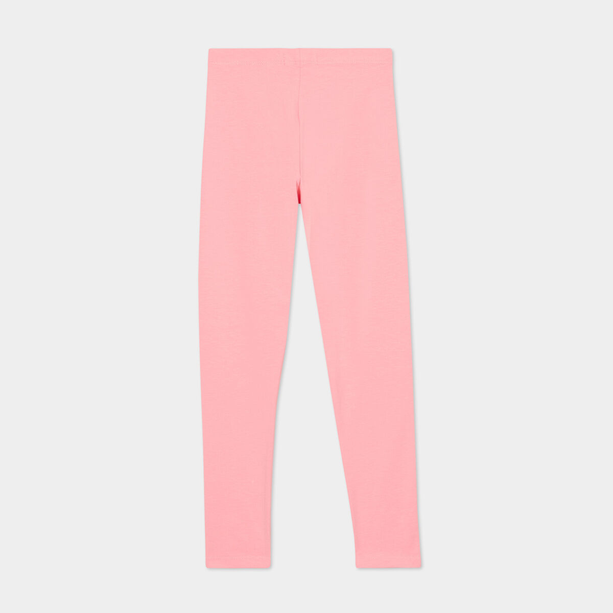 Legging long coton taille &eacute;lastiqu&eacute;e rose fille
