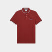 Polo manches courtes 1 poche coton rouge foncé homme