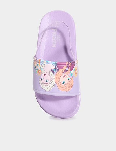 Mules de plage Reine des neiges mauve fille