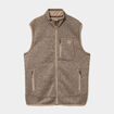 Gilet sans manches col montant marron homme