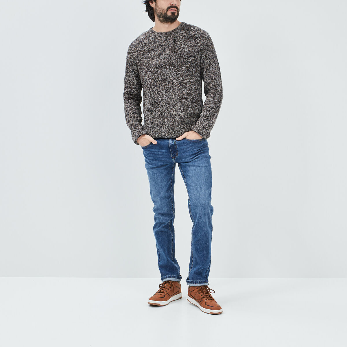 Jeans slim taille standard denim double stone homme