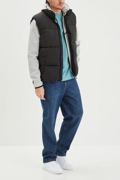 Doudoune sans manches zippée noir homme
