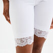 Short cycliste &agrave; dentelle blanc femme