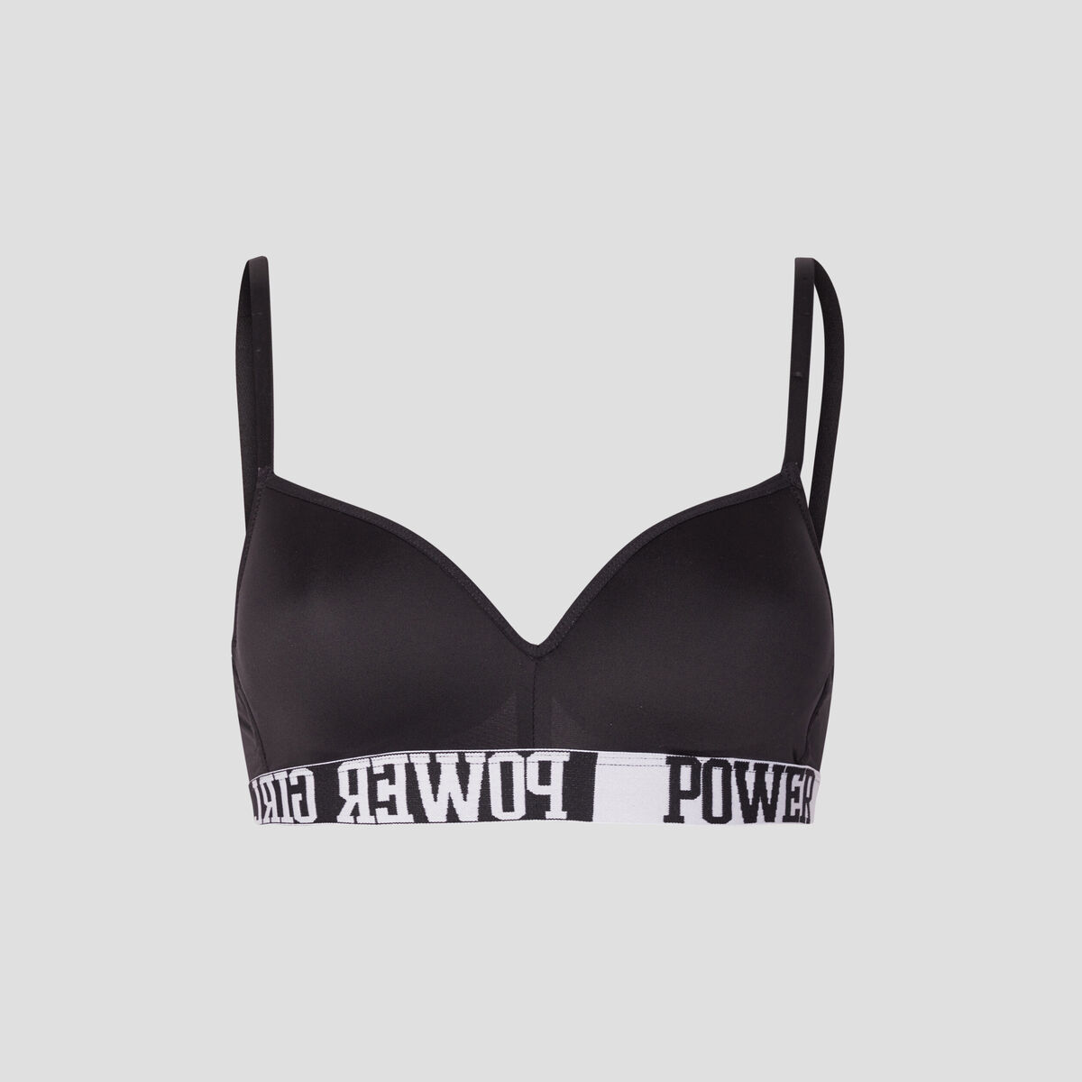 Soutien-gorge triangle microfibre noir femme