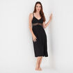 Nuisette longue buste dentelle noir femme