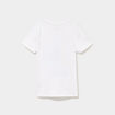 T-shirt droit manches courtes coton blanc gar&ccedil;on