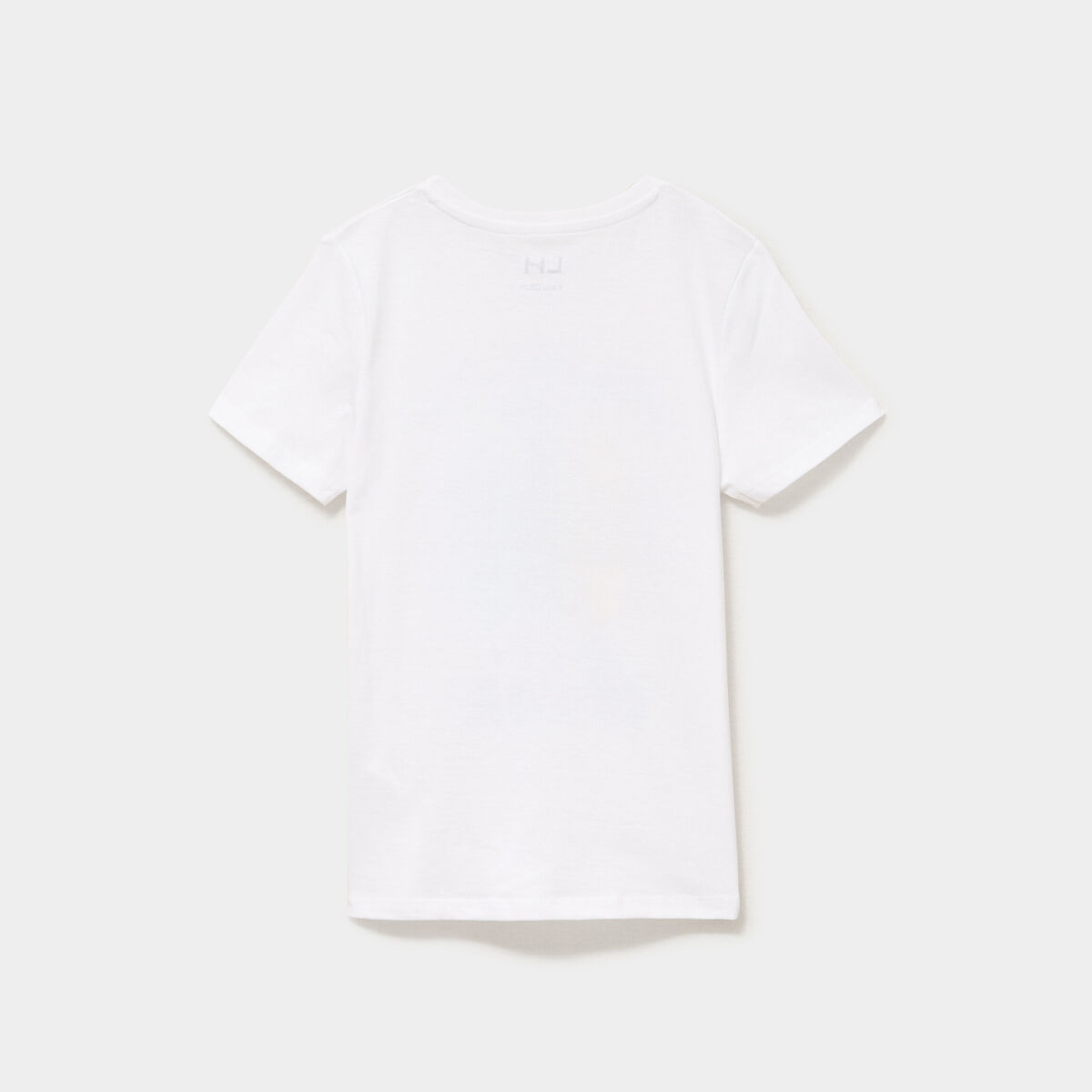 T-shirt droit manches courtes coton blanc gar&ccedil;on