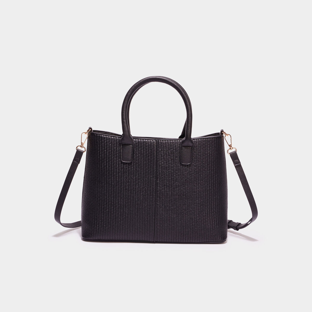 Sac à main à relief noir femme