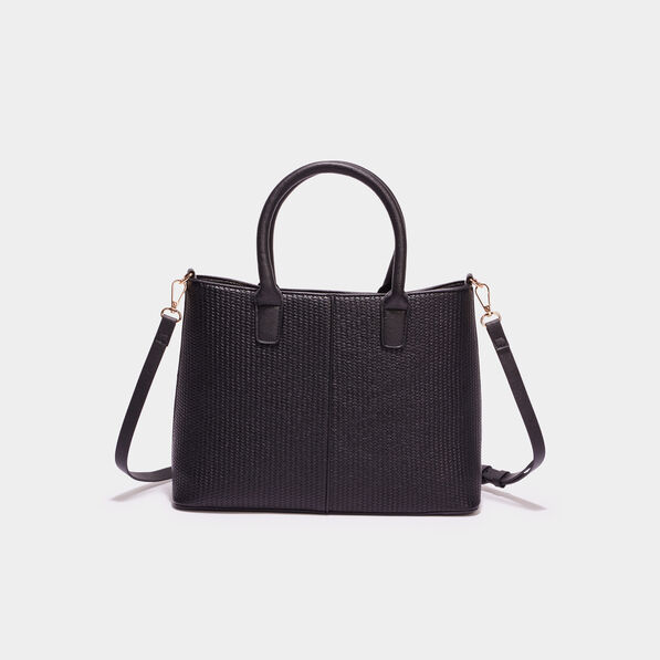 Sac à main à relief noir femme