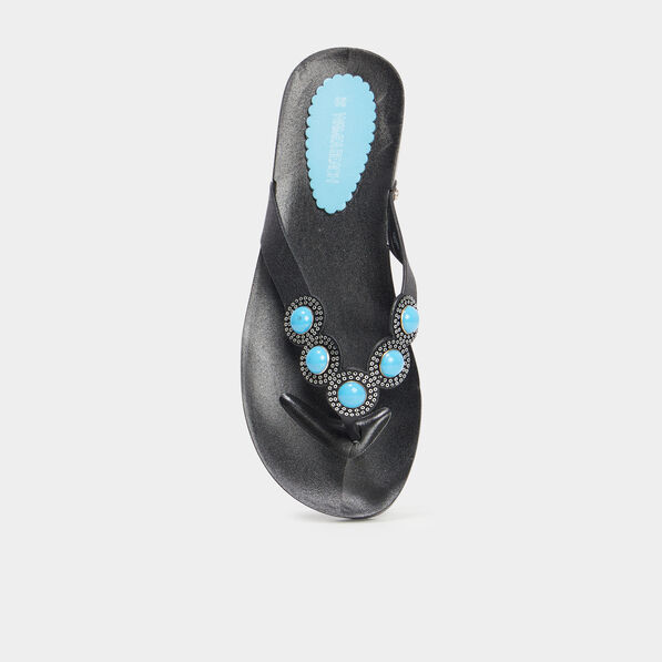 tongs a details bijoux wamea beach noir femme Tongs à détails bijoux Wamea Beach noir femme