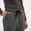 Pantalon jogging taille haute gris femme