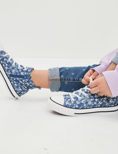 Tennis montantes en toile Creeks bleu fille