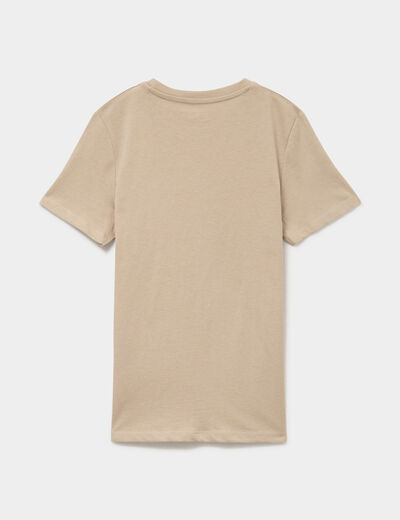 T-shirt en coton manches courtes gris fonc&eacute; gar&ccedil;on