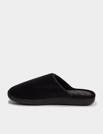 Chaussons mules noir homme
