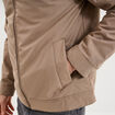Blouson zipp&eacute; doubl&eacute; col &agrave; revers taupe homme