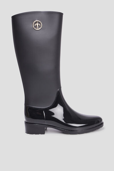 Bottes de pluie cavalières Mosquitos noir femme