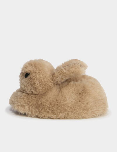 Mono chausson fausse fourrure marron b&eacute;b&eacute; gar&ccedil;on