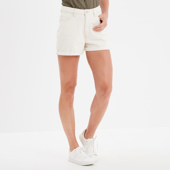 Short mom coton Creeks blanc femme
