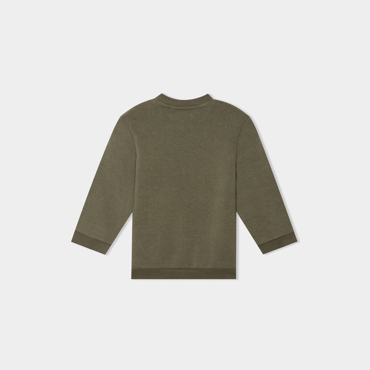 Sweat poche ventrale manches longues vert kaki bébé garçon
