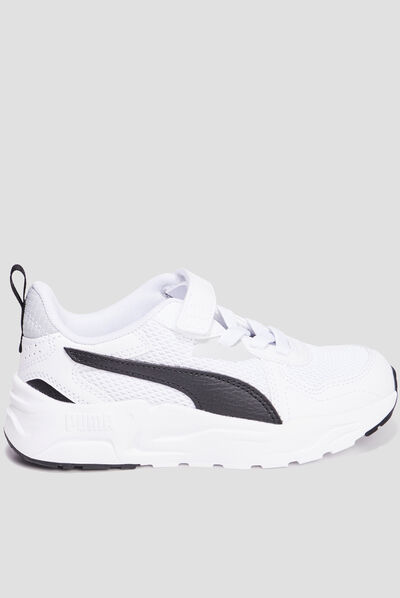 Baskets running à scratchs Puma Trinity blanc garçon
