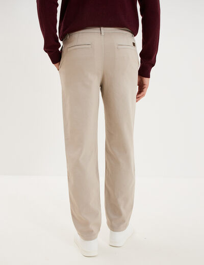 Pantalon chino droit confort sable homme