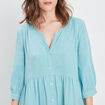 Robe évasée manches 3/4 bleu roi femme