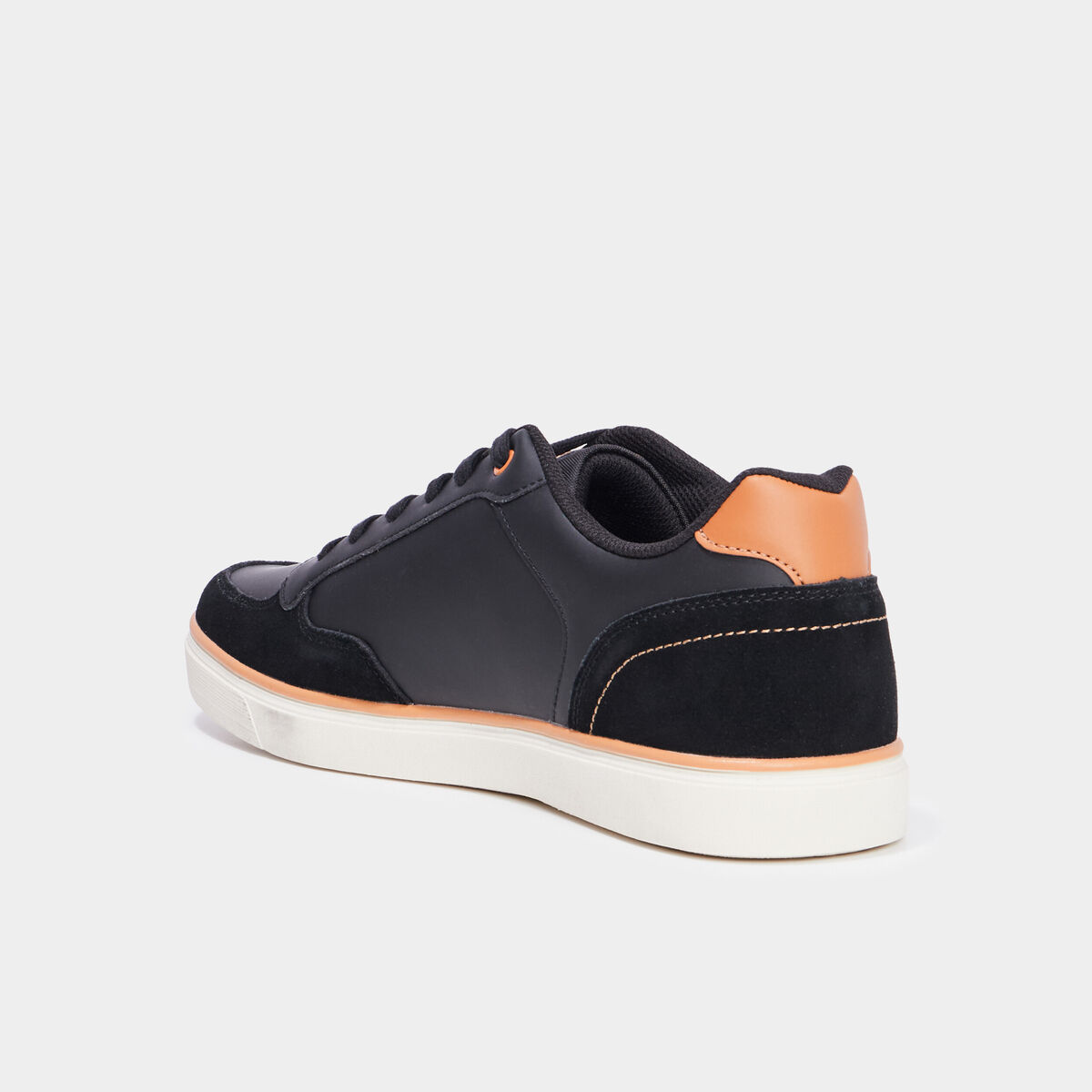 Tennis basses à lacets noir homme