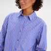 Chemise oversize 1 poche coton bleu electrique femme