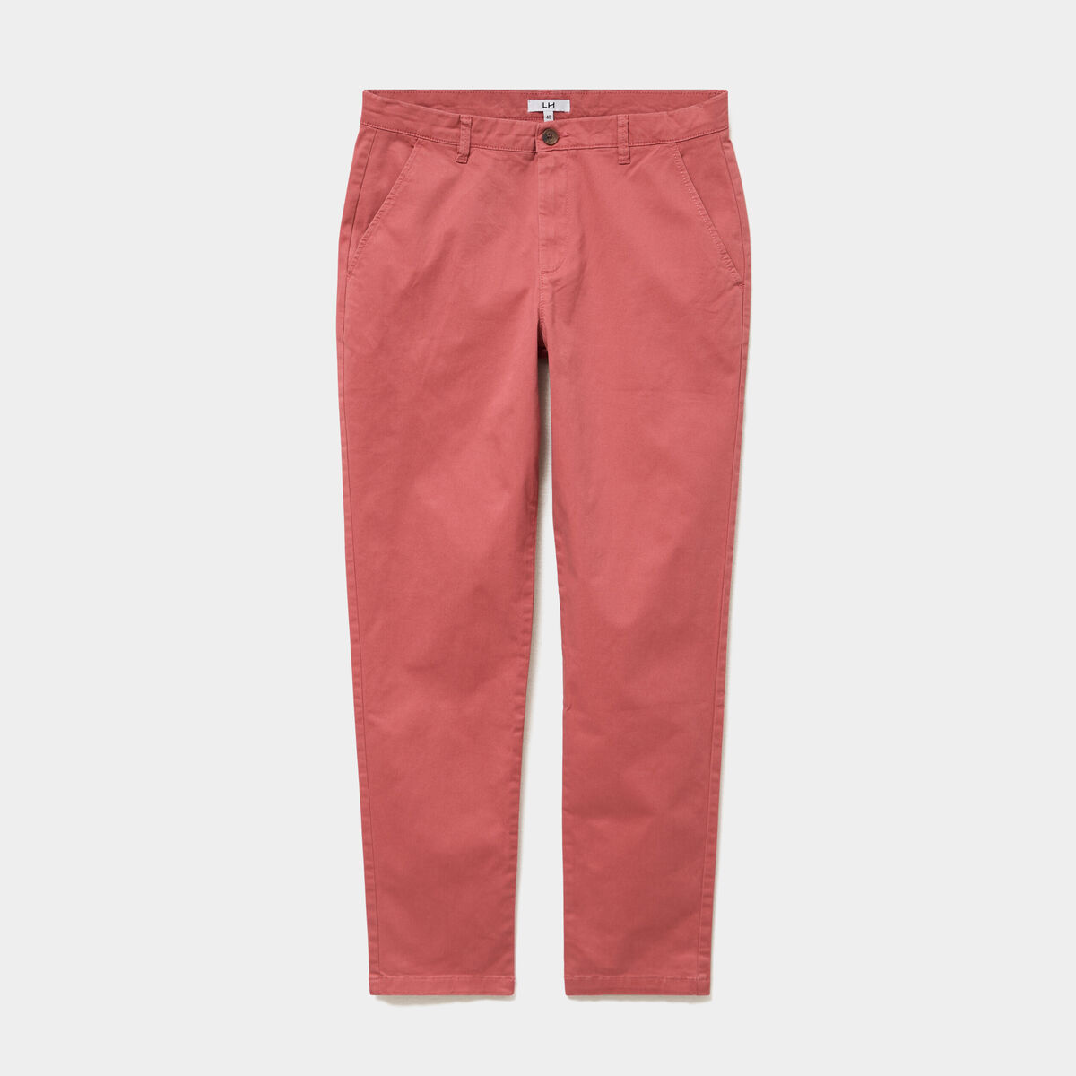 Pantalon chino droit stretch vieux rose homme
