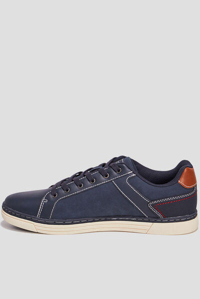 Tennis à lacets Trappeur bleu marine homme