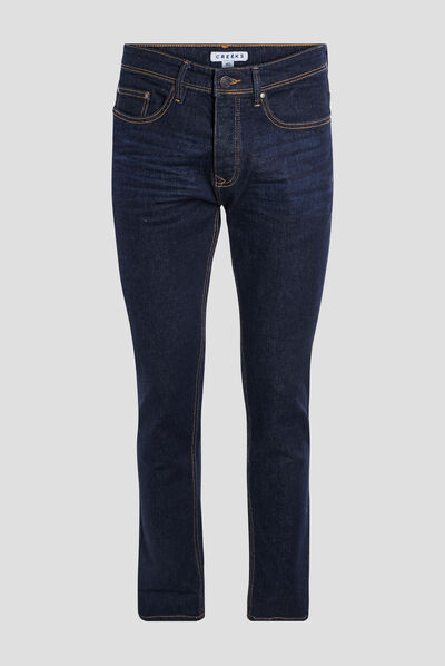 Jeans straight taille standard denim brut homme