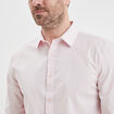 Chemise effet stretch manches longues rose clair homme