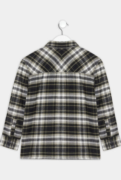 Chemise manches longues vert garçon