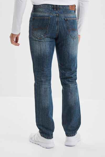 Jeans straight 5 poches Creeks denim double stone homme