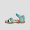 Sandales à scratchs La Petite Sirène bleu turquoise fille