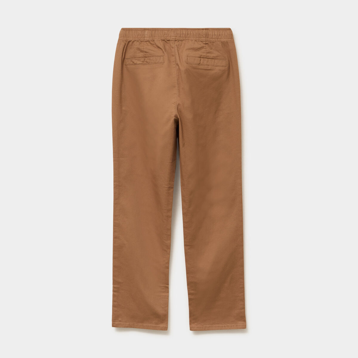 Pantalon chino droit taille ajustable marron gar&ccedil;on