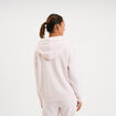 Sweat zipp&eacute; &agrave; capuche molleton rose clair femme