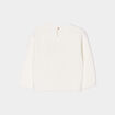 Pull broderie et torsades Creeks blanc bébé fille
