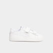 Tennis basses à scratchs Puma Smash blanc garçon