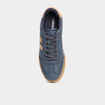 Tennis basses &agrave; lacets bleu marine homme