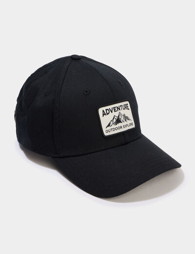 Casquette coton noir homme
