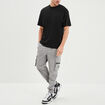 Pantalon cargo avec boucle gris homme